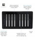 Artistic Modern 8 Gang 2 Way 10 Amp Rocker Twin Plate Gloss Black Finish-3