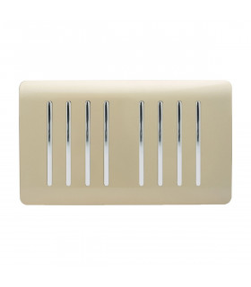 Artistic Modern 8 Gang 2 Way 10 Amp Rocker Twin Plate Champagne Gold Finish-1