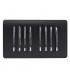 Artistic Modern 8 Gang 2 Way 10 Amp Rocker Twin Plate Matt Black Finish-1