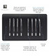 Artistic Modern 8 Gang 2 Way 10 Amp Rocker Twin Plate Matt Black Finish-3