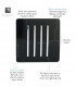 Artistic Modern 4 Gang 2 Way 10 Amp Rocker Gloss Black Finish-3