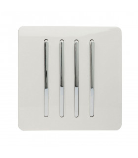 Artistic Modern 4 Gang 2 Way 10 Amp Rocker Gloss White Finish-1