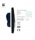 Artistic Modern 1 Gang 3 Way Intermediate Gloss Black Finish-3