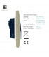 Artistic Modern 1 Gang 3 Way Intermediate Champagne Gold Finish-3