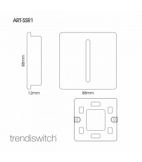 Artistic Modern 1 Gang Retractive Home Auto.Switch Silver Finish-2