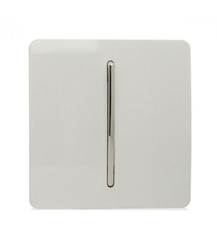Artistic Modern 1 Gang Retractive Home Auto.Switch Gloss White Finish-1