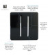 Artistic Modern 2 Gang Retractive Home Auto.Switch Gloss Black Finish-3