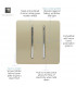 Artistic Modern 2 Gang Retractive Home Auto.Switch Champagne Gold Finish-3
