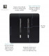 Artistic Modern 2 Gang Retractive Home Auto.Switch Matt Black Finish-3