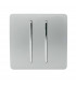 Artistic Modern 2 Gang Retractive Home Auto.Switch Silver Finish-1