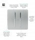 Artistic Modern 2 Gang Retractive Home Auto.Switch Silver Finish-3