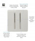 Artistic Modern 2 Gang Retractive Home Auto.Switch Gloss White Finish-3