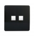 Artistic Modern RJ11 Telephone & PC Ethernet Gloss Black Finish-1