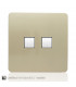 Artistic Modern RJ11 Telephone & PC Ethernet Champagne Gold Finish-3