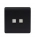 Artistic Modern RJ11 Telephone & PC Ethernet Matt Black Finish-3