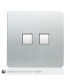 Artistic Modern RJ11 Telephone & PC Ethernet Silver Finish-3