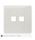 Artistic Modern RJ11 Telephone & PC Ethernet Gloss White Finish-3