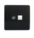 Artistic Modern TV Co-Axial & RJ11 Telephone Gloss Black Finish-1