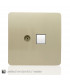 Artistic Modern TV Co-Axial & RJ11 Telephone Champagne Gold Finish-3