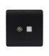 Artistic Modern TV Co-Axial & RJ11 Telephone Matt Black Finish-1