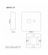 Artistic Modern TV Co-Axial & RJ11 Telephone Silver Finish-2