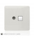 Artistic Modern TV Co-Axial & RJ11 Telephone Gloss White Finish-3