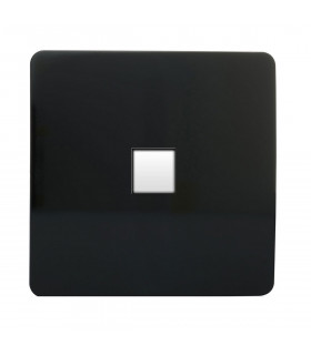 Artistic Modern 1 Gang RJ11 Telephone Gloss Black Finish-1