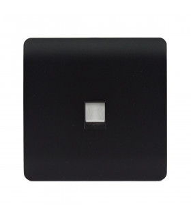 Artistic Modern 1 Gang RJ11 Telephone Matt Black Finish-1