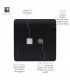 Artistic Modern TV Co-Axial & PC Ethernet  Matt Black Finish-3