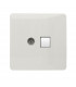 Artistic Modern TV Co-Axial & PC Ethernet  Gloss White  Finish-1