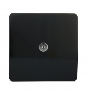 Artistic Modern TV Co-Axial 1 Gang Gloss Black Finish-1
