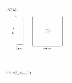 Artistic Modern TV Co-Axial 1 Gang Gloss Black Finish-2