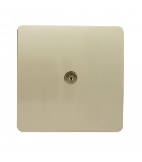 Artistic Modern TV Co-Axial 1 Gang Champagne Gold Finish-1