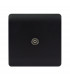 Artistic Modern TV Co-Axial 1 Gang Matt Black Finish-1