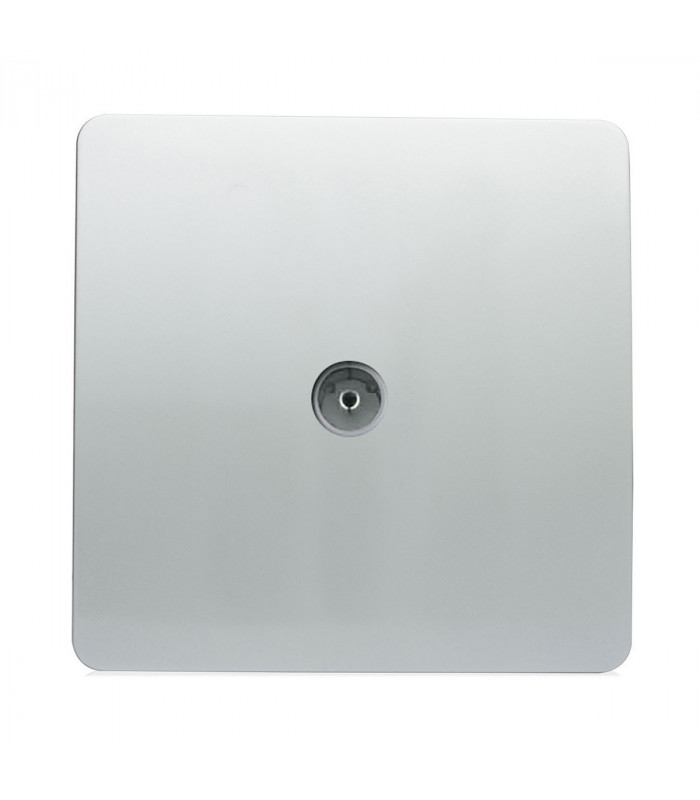 Artistic Modern TV Co-Axial 1 Gang Silver Finish-1