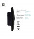 Artistic Modern 20 Amp Neon Insert Double Pole Switch Gloss Black Finish-3