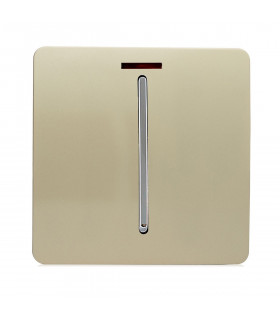 Artistic Modern 20 Amp Neon Insert Double Pole Switch Champagne Gold Finish-1