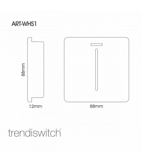Artistic Modern 20 Amp Neon Insert Double Pole Switch Silver Finish-2