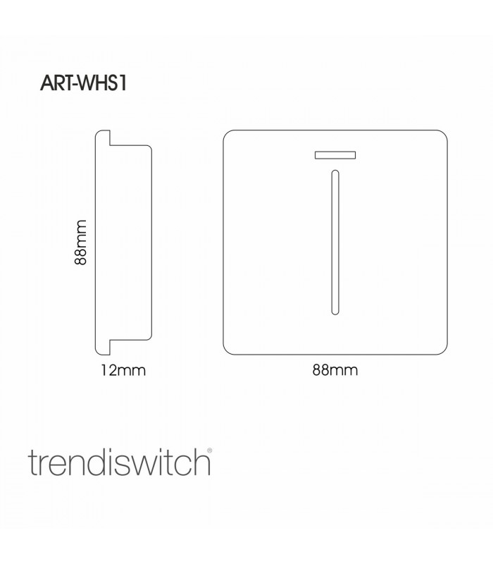 Artistic Modern 20 Amp Neon Insert Double Pole Switch Gloss White Finish-2