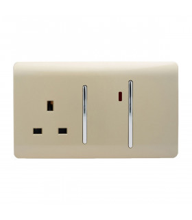 Artistic Modern Cooker Control Panel 13amp with 45amp Switch Gold Finish-1
