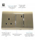 Artistic Modern Cooker Control Panel 13amp with 45amp Switch Gold Finish-3