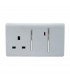 Artistic Modern Cooker Control Panel 13amp with 45amp Switch Silver Finish-1