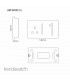 Artistic Modern Cooker Control Panel 13amp with 45amp Switch Gloss White Finish-2