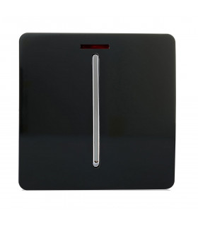Artistic Modern 45 Amp Neon Insert Double Pole Switch Gloss Black Finish-1