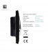 Artistic Modern 45 Amp Neon Insert Double Pole Switch Gloss Black Finish-3
