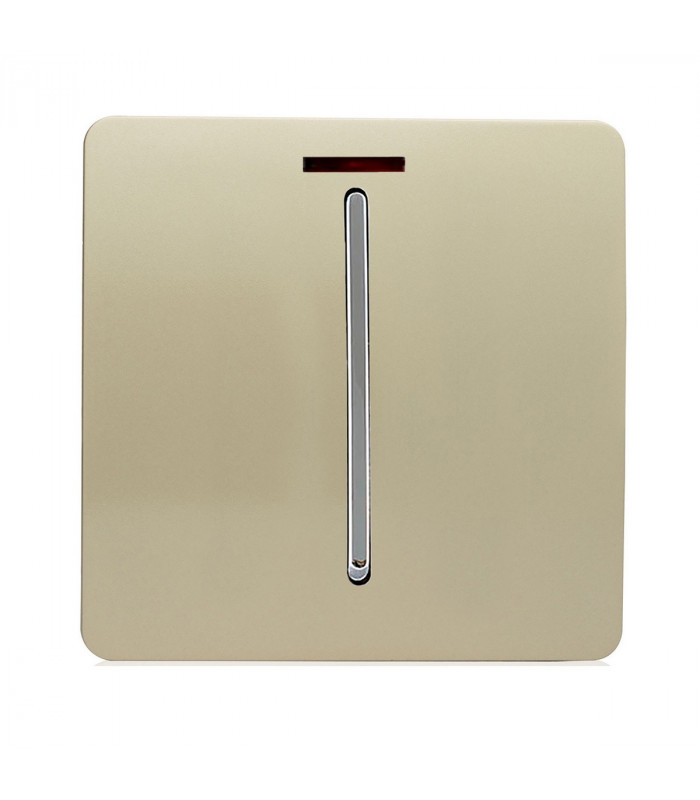 Artistic Modern 45 Amp Neon Insert Double Pole Switch Champagne Gold Finish-1