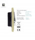 Artistic Modern 45 Amp Neon Insert Double Pole Switch Champagne Gold Finish-3