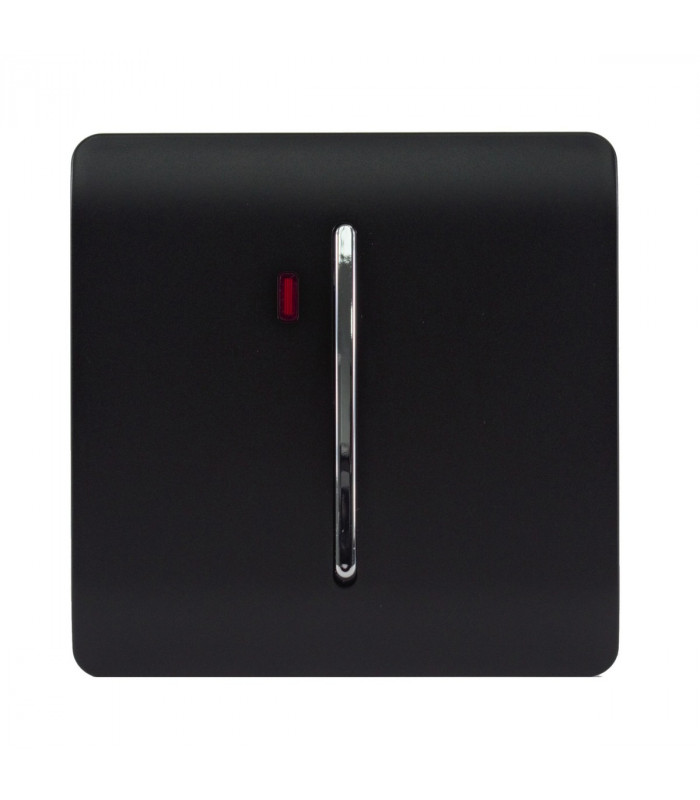 Artistic Modern 45 Amp Neon Insert Double Pole Switch Matt Black Finish-1