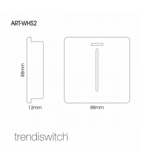 Artistic Modern 45 Amp Neon Insert Double Pole Switch Silver Finish-2