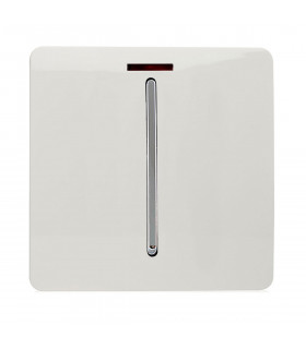 Artistic Modern 45 Amp Neon Insert Double Pole Switch Gloss White Finish-1